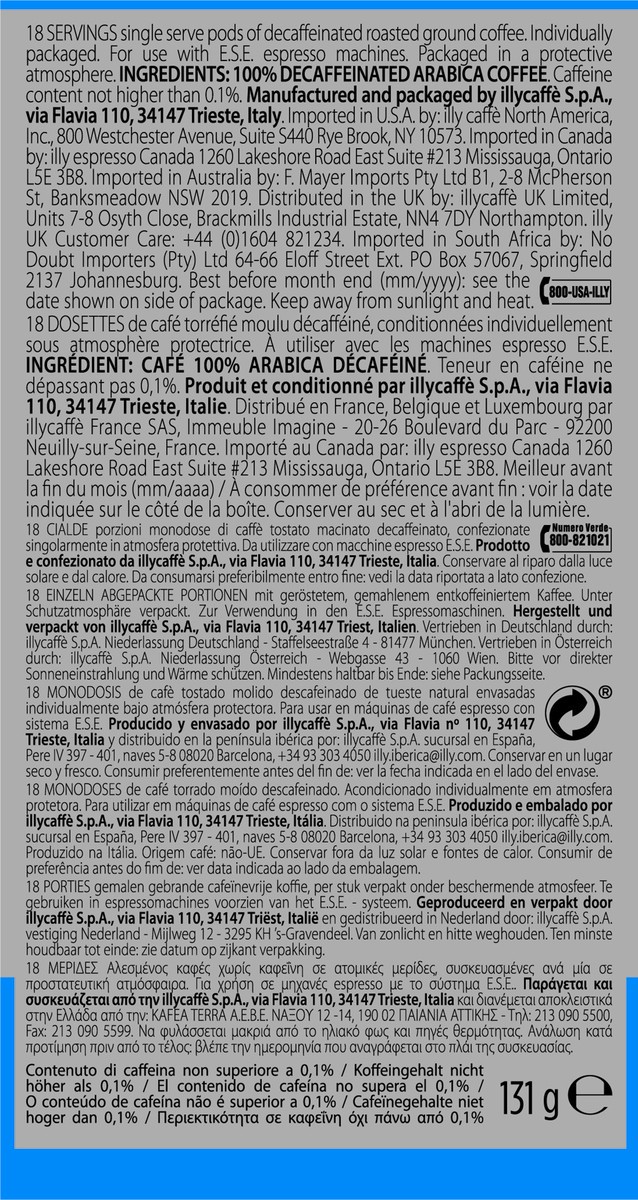 slide 5 of 10, illy Blend Decaffeinato Single Serve Espresso Pods Coffee - 18 ct, 18 ct