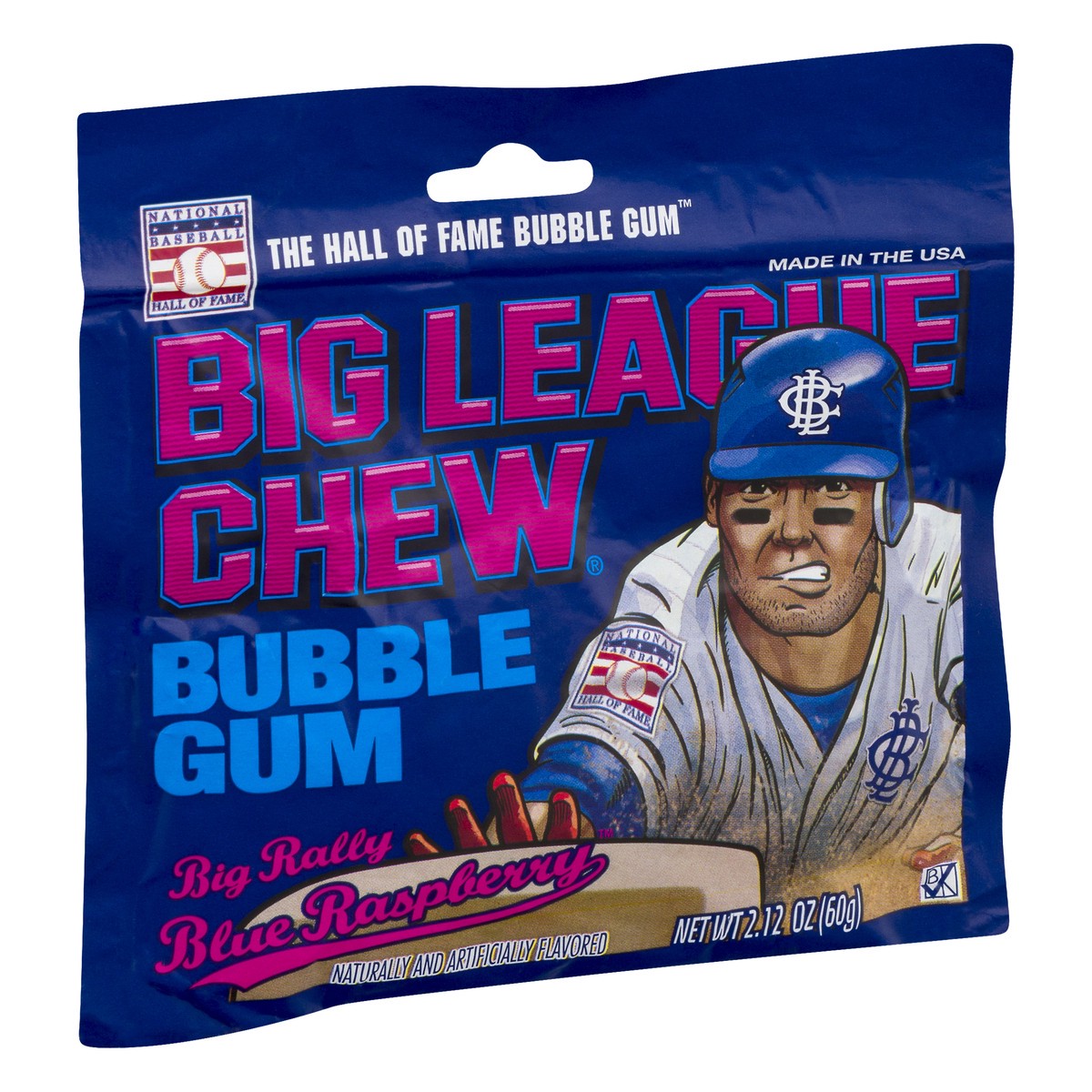 slide 2 of 9, Big League Chew Big Rally Blue Raspberry Bubble Gum 2.12 oz, 2.12 oz