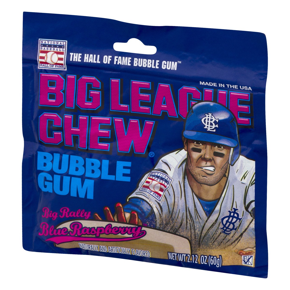 slide 1 of 9, Big League Chew Big Rally Blue Raspberry Bubble Gum 2.12 oz, 2.12 oz