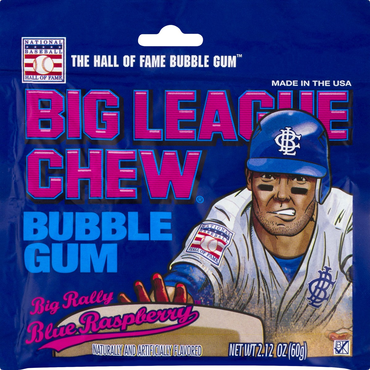 slide 6 of 9, Big League Chew Big Rally Blue Raspberry Bubble Gum 2.12 oz, 2.12 oz