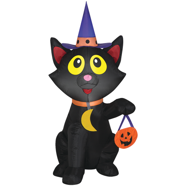 slide 1 of 1, Airblown-Trick Or Treat Cat, 1 ct