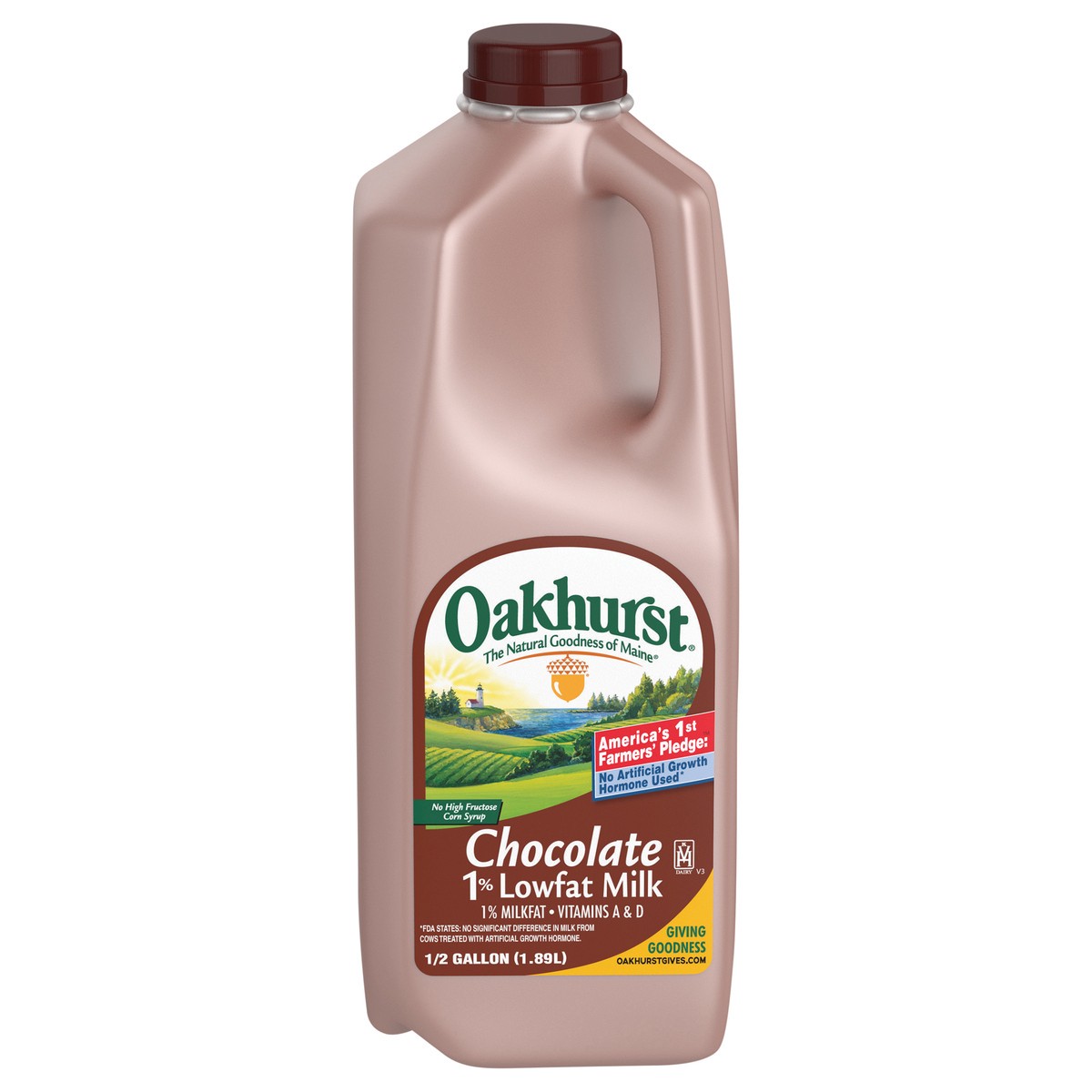 slide 1 of 12, Oakhurst 1% Lowfat Chocolate Milk Half Gallon, 1/2 gal