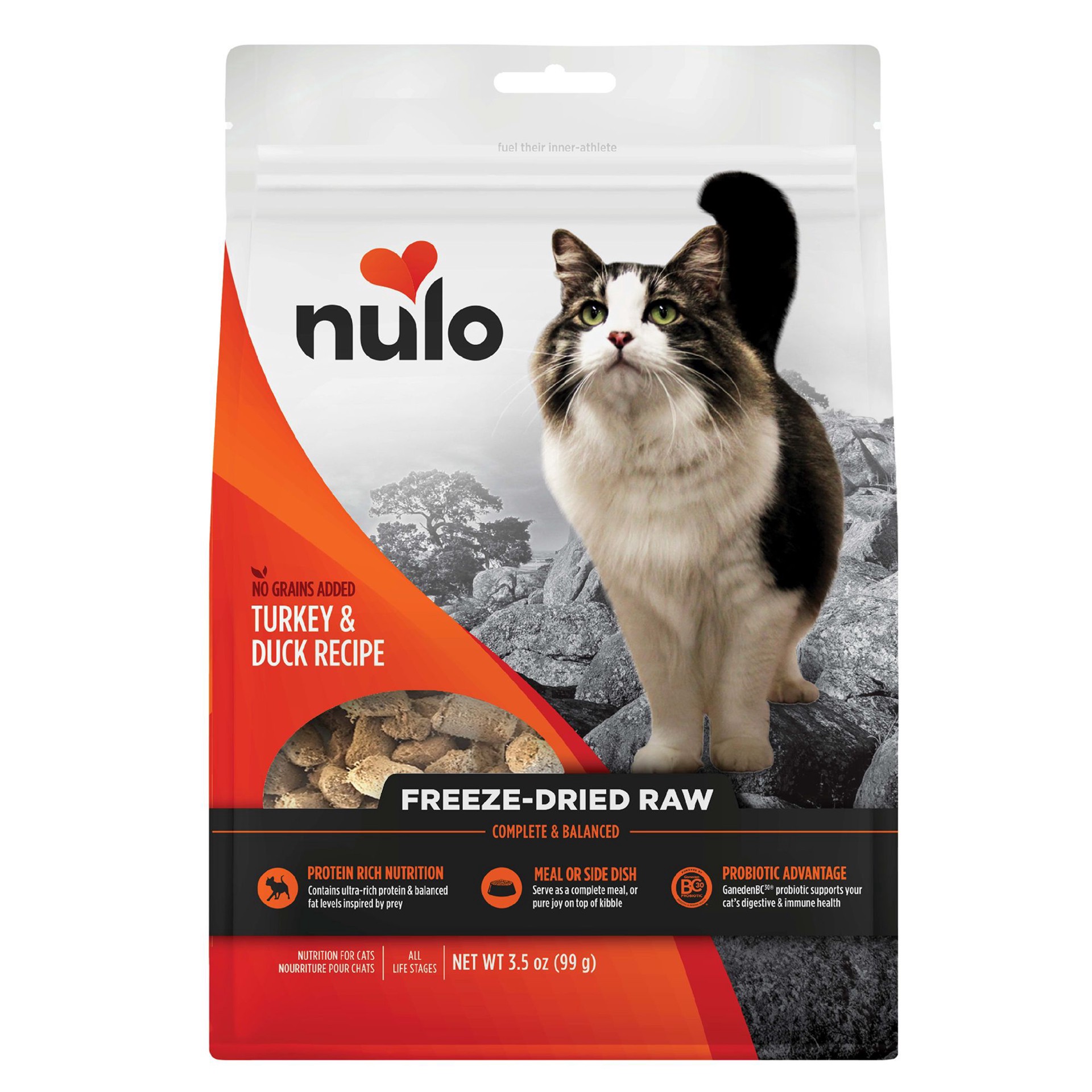 slide 1 of 1, Nulo All Life Stages Freeze Dried Raw Cat Food - Grain Free, Turkey & Duck, 