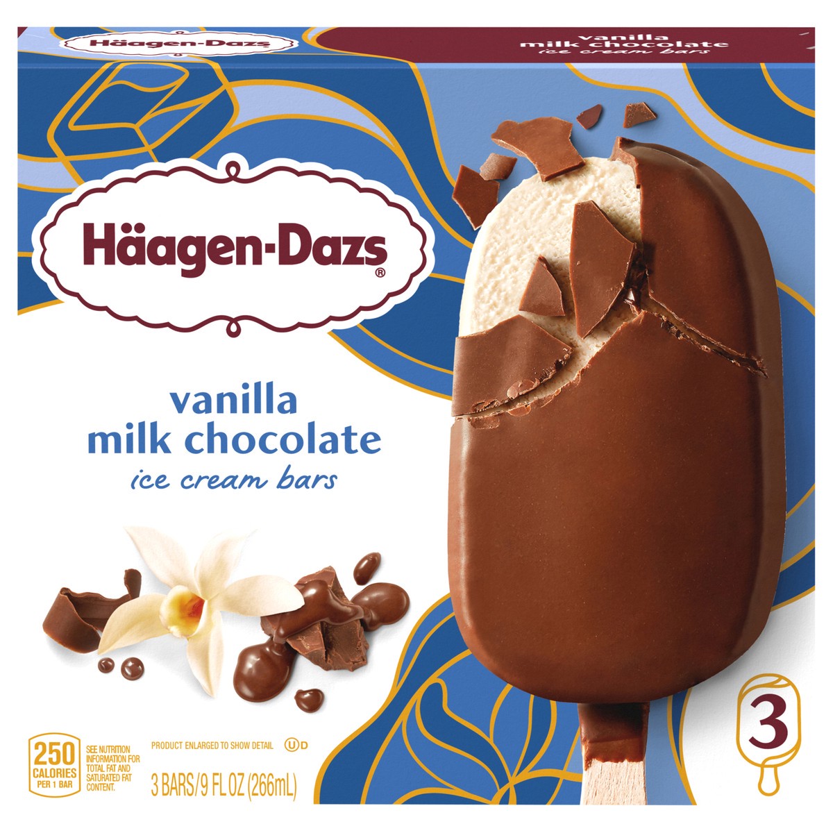 slide 1 of 5, Häagen-Dazs Vanilla Milk Chocolate Ice Cream Bars 3 ea, 3 ct