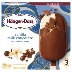Häagen-Dazs Vanilla Milk Chocolate Ice Cream Bars 3 ea