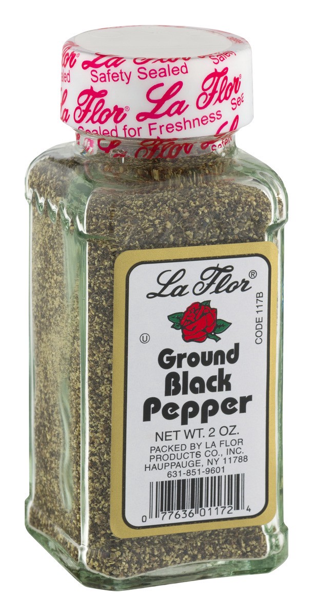 slide 2 of 9, La Flor Black Pepper, Ground, 1.5 oz