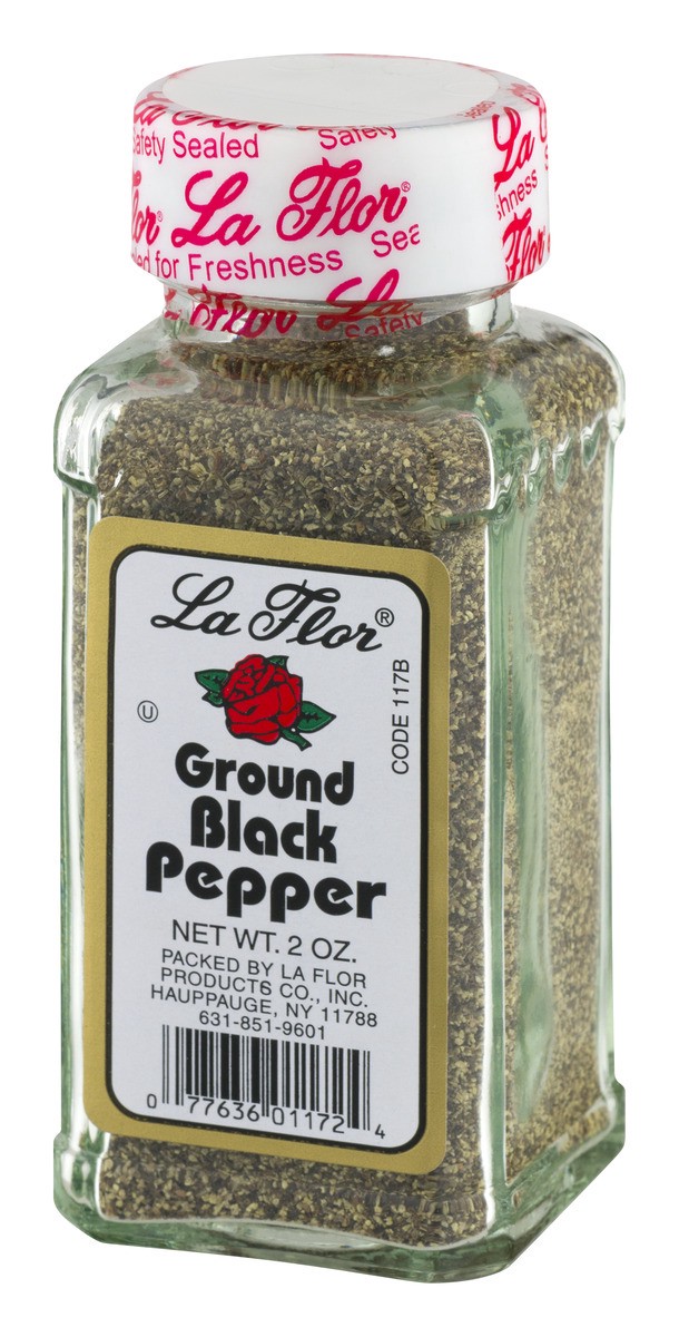 slide 4 of 9, La Flor Black Pepper, Ground, 1.5 oz