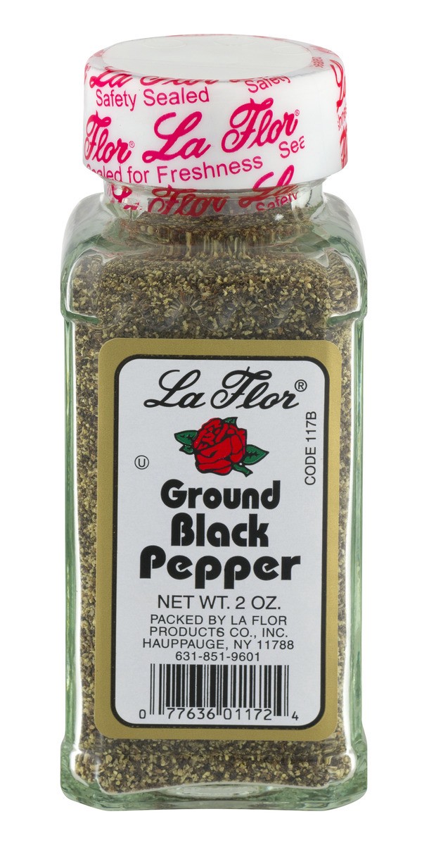 slide 1 of 9, La Flor Black Pepper, Ground, 1.5 oz