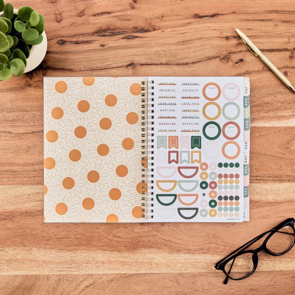 slide 7 of 10, 2024 Happy Planner 12-Month Monthly/Weekly Small Organized By Happy Planner, 5-1/2"" X 8-1/4"", Westward Sun, July 2024 To June 2025, 1 ct