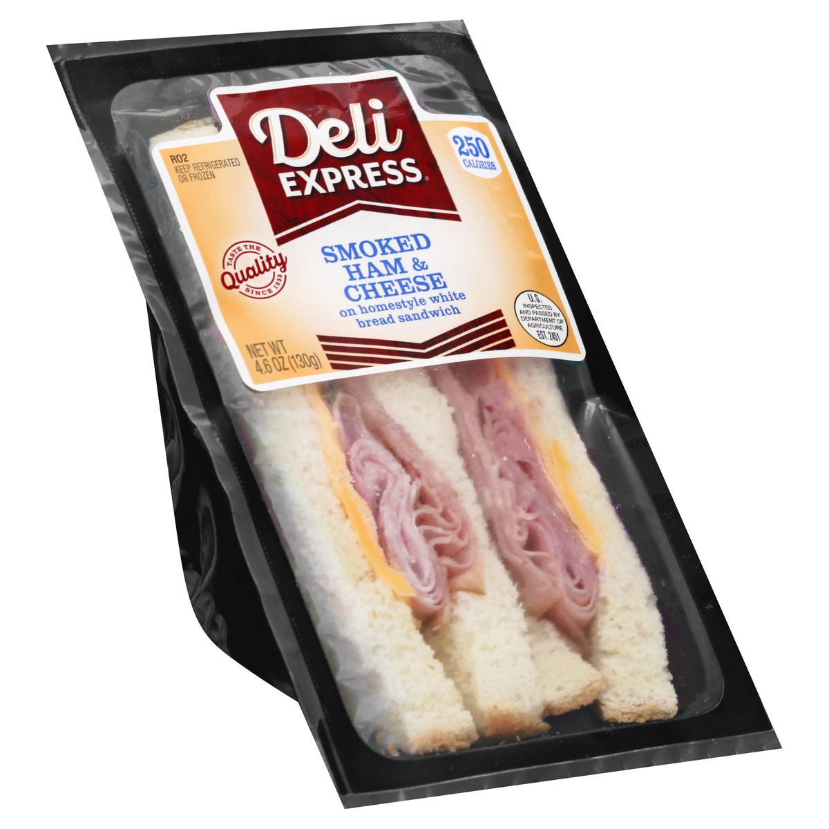 slide 2 of 10, Deli Express Smoked Ham & Cheese Sandwich 4.6 oz, 4.6 oz