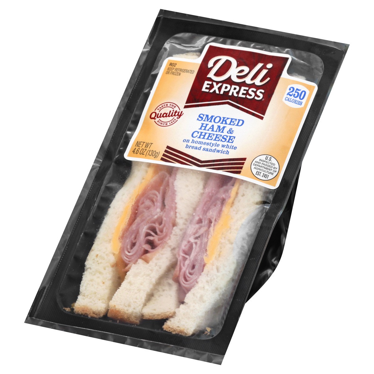 slide 6 of 10, Deli Express Smoked Ham & Cheese Sandwich 4.6 oz, 4.6 oz