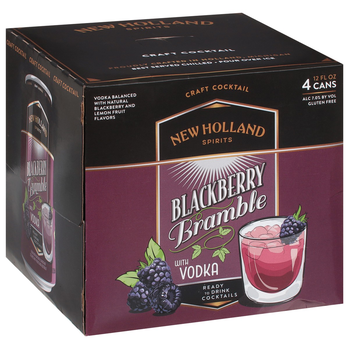 slide 6 of 9, New Holland Distilling Co Craft Cocktail, Blackberry Bramble, 4 ct; 12 oz
