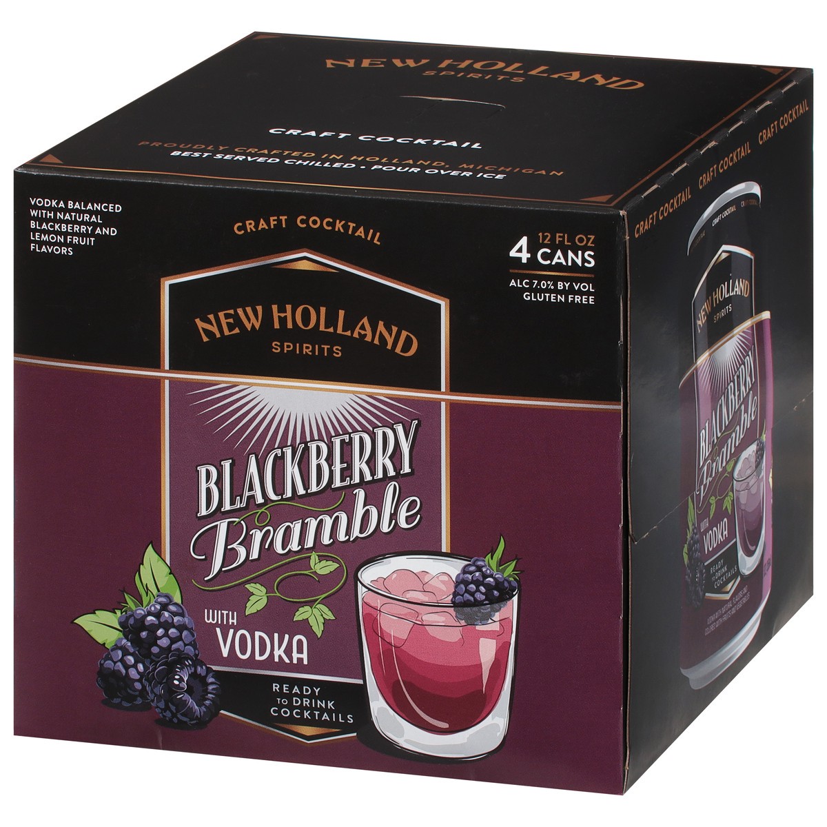 slide 4 of 9, New Holland Distilling Co Craft Cocktail, Blackberry Bramble, 4 ct; 12 oz