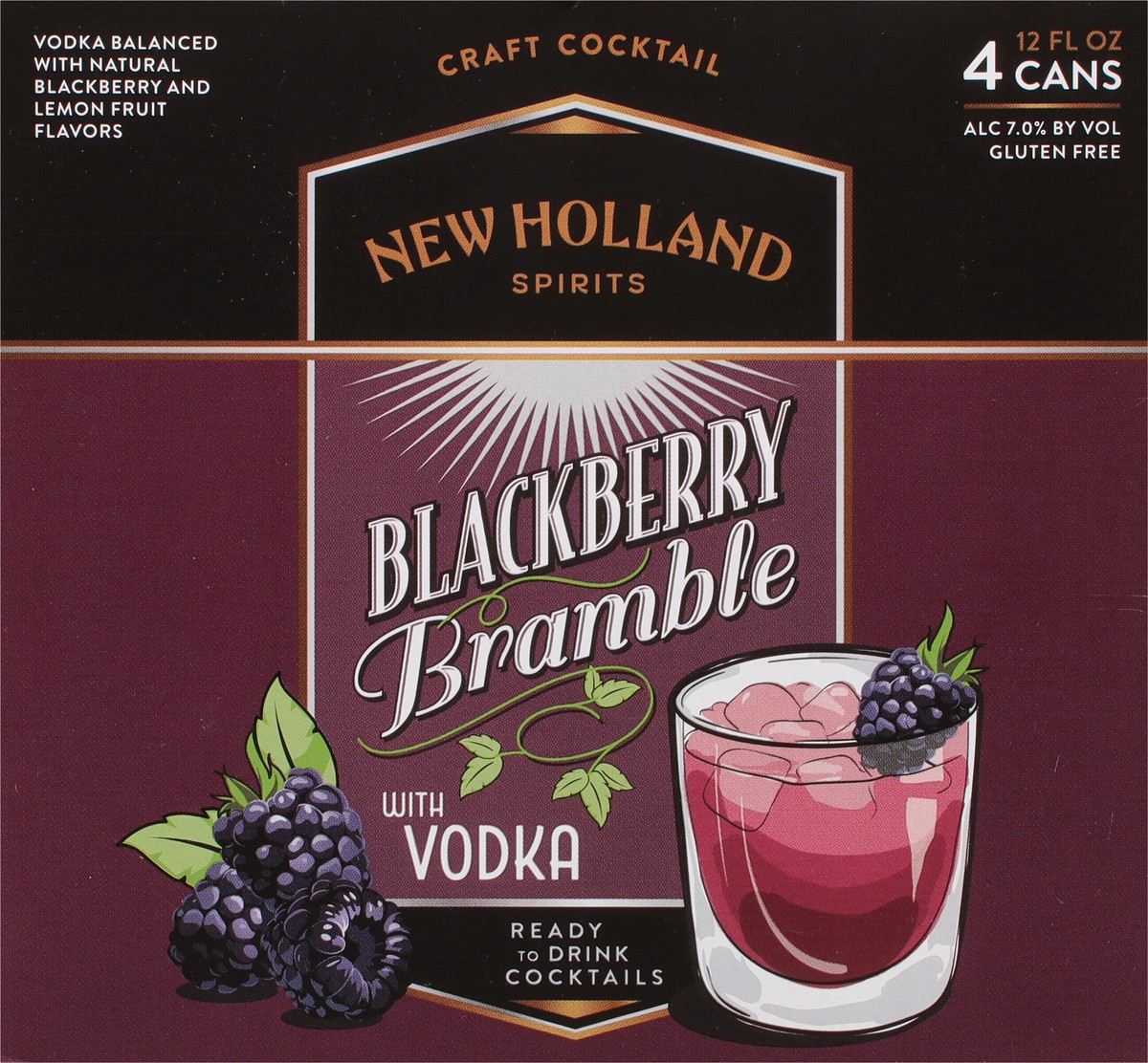 slide 5 of 9, New Holland Distilling Co Craft Cocktail, Blackberry Bramble, 4 ct; 12 oz