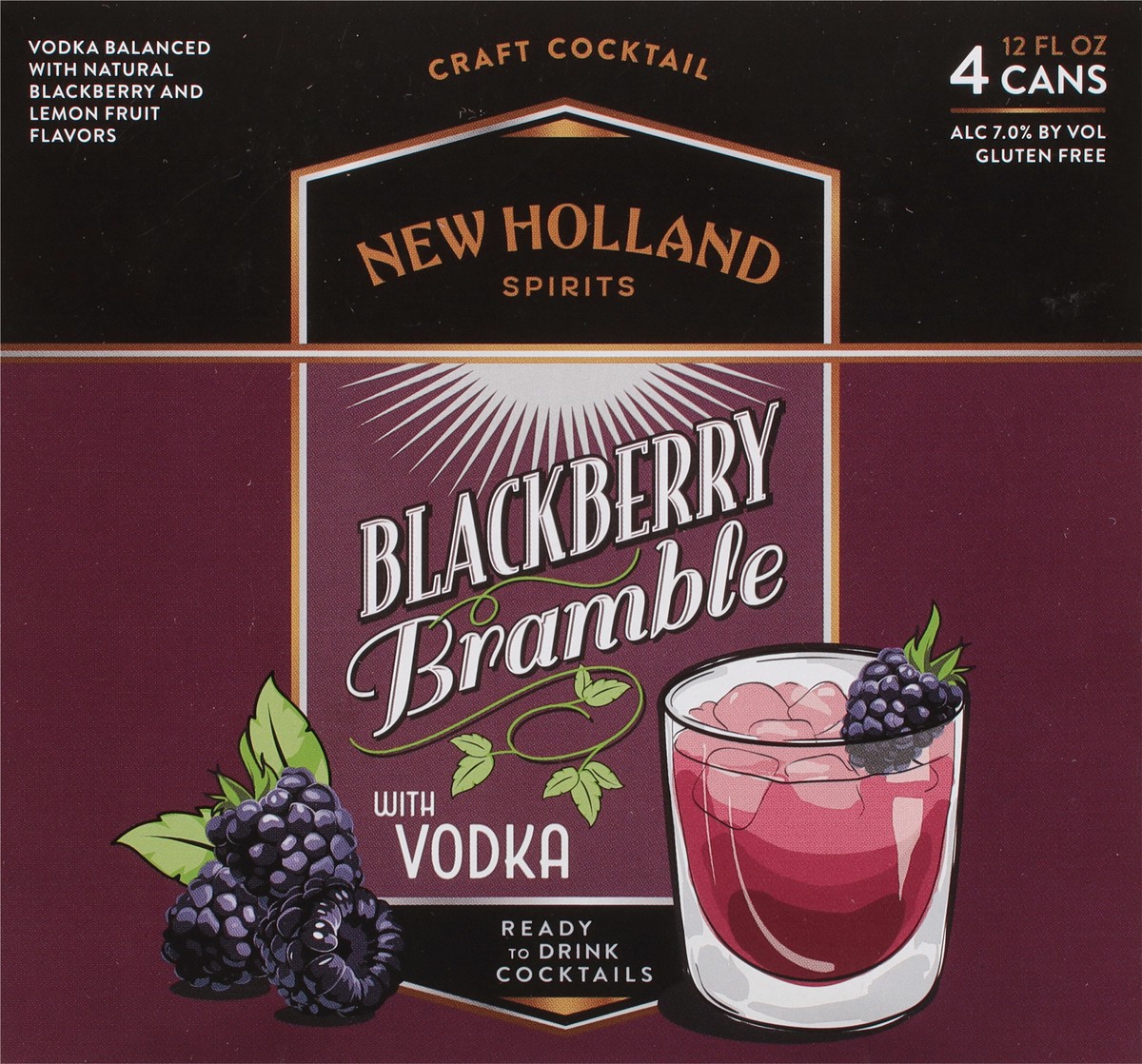slide 9 of 9, New Holland Distilling Co Craft Cocktail, Blackberry Bramble, 4 ct; 12 oz