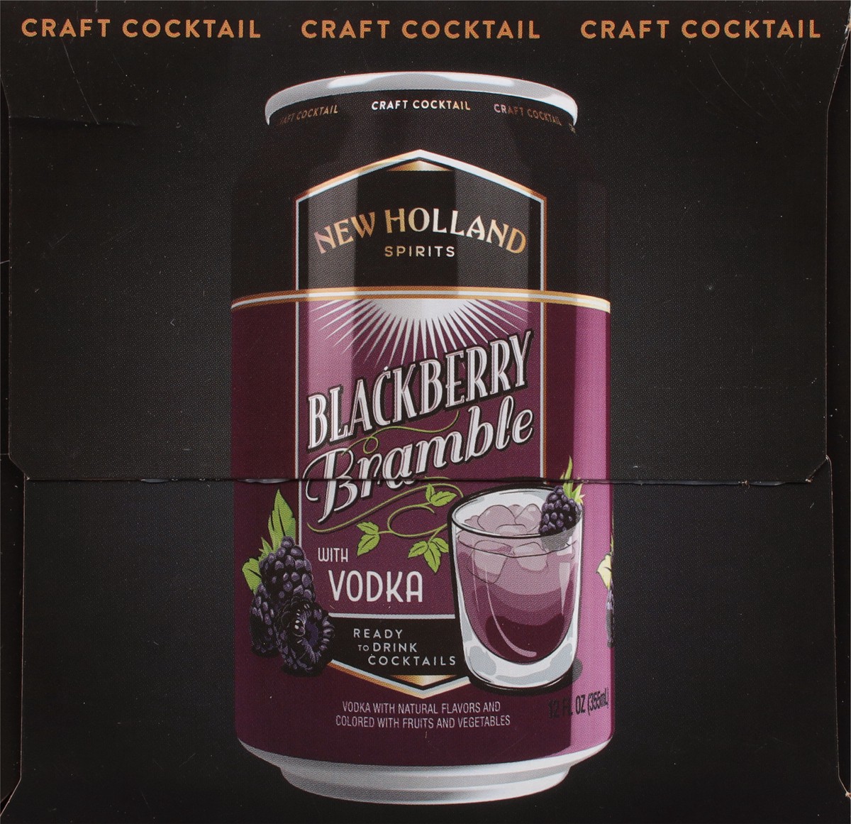 slide 8 of 9, New Holland Distilling Co Craft Cocktail, Blackberry Bramble, 4 ct; 12 oz