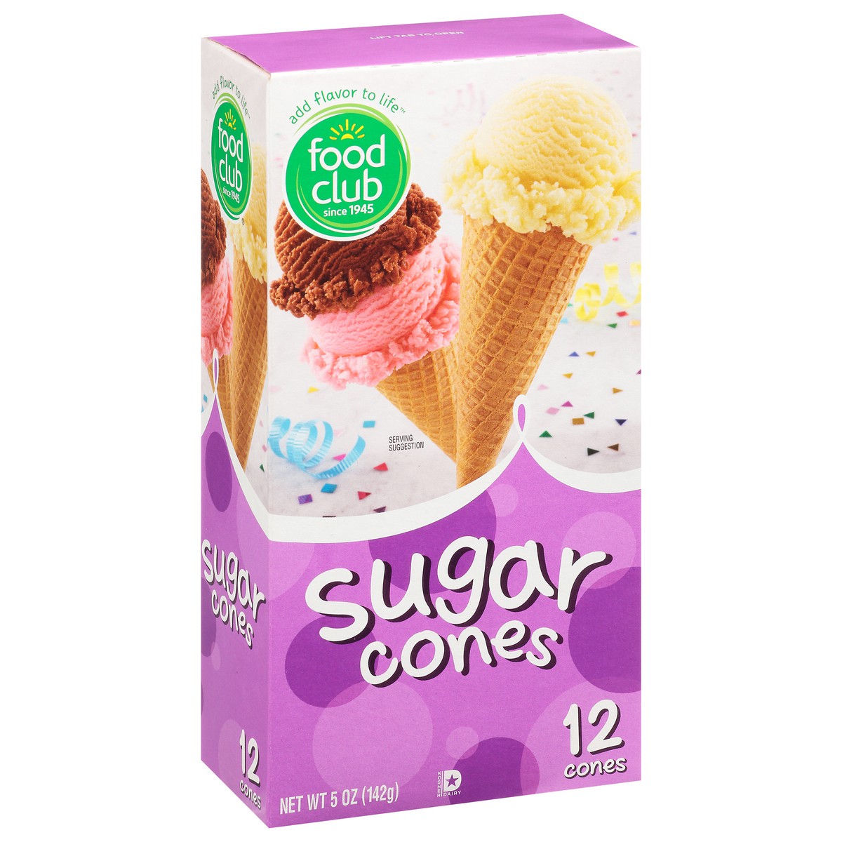 slide 2 of 14, Food Club Sugar Cones 12 ea, 12 ct