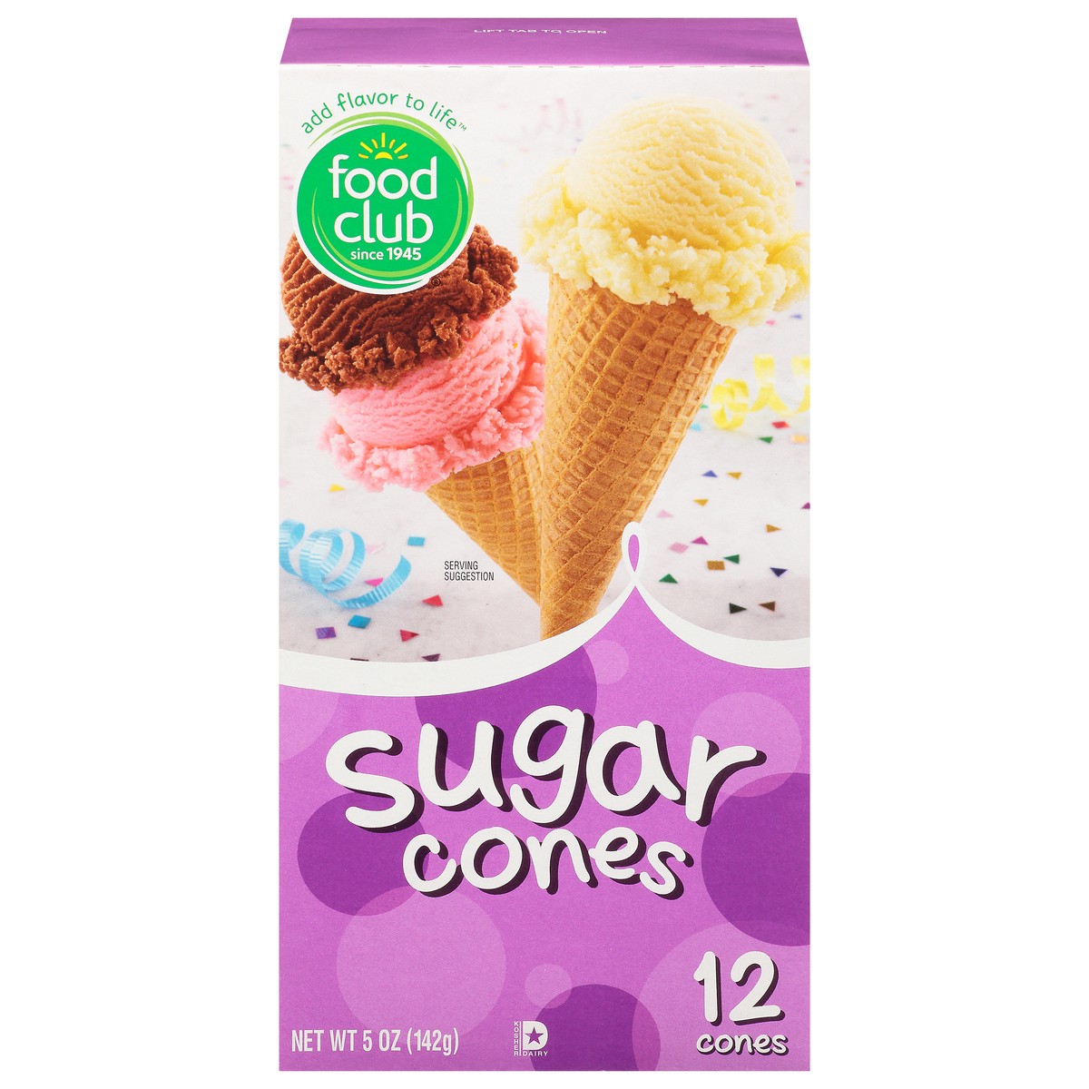 slide 1 of 14, Food Club Sugar Cones 12 ea, 12 ct