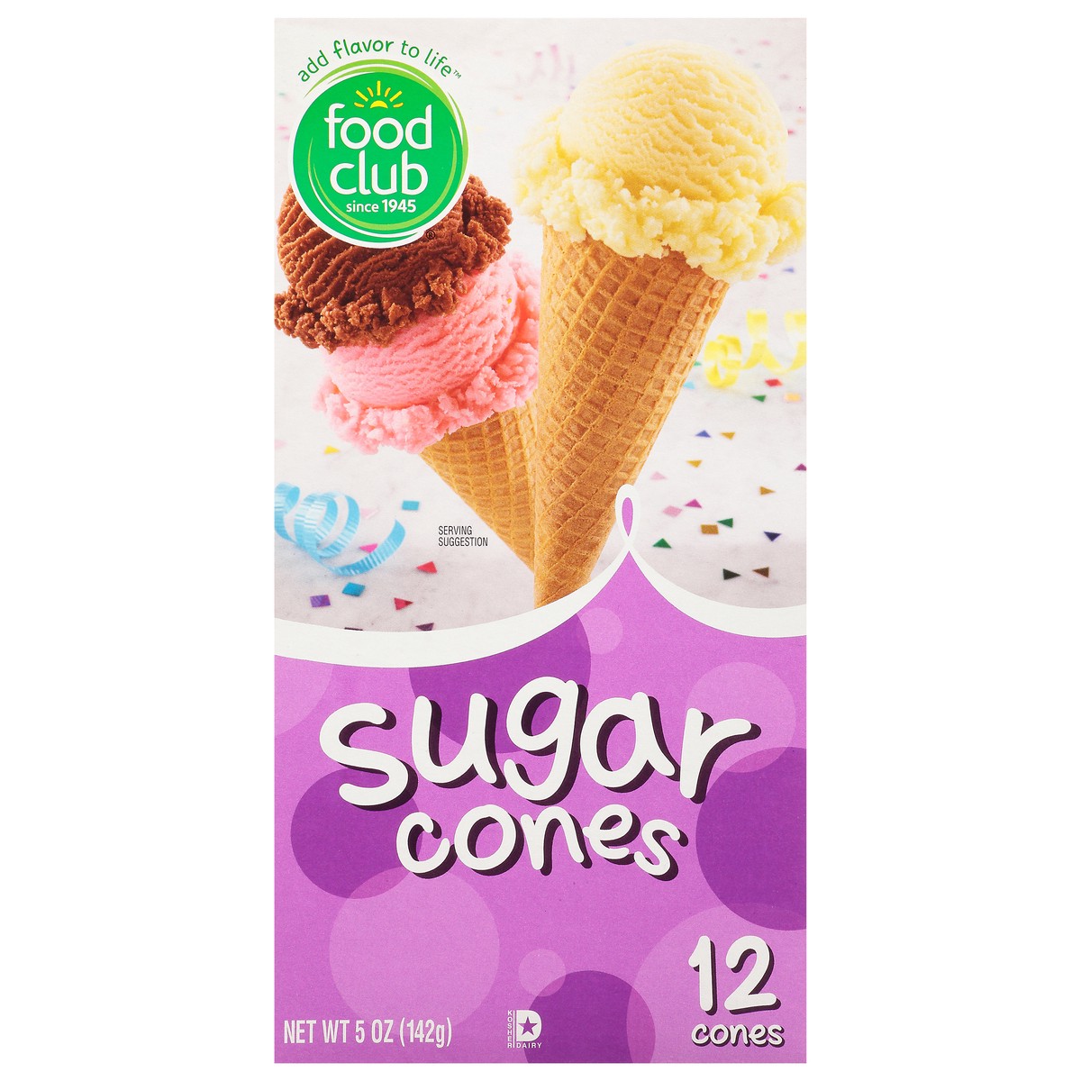 slide 10 of 14, Food Club Sugar Cones 12 ea, 12 ct