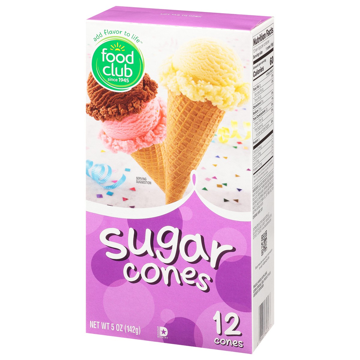 slide 11 of 14, Food Club Sugar Cones 12 ea, 12 ct