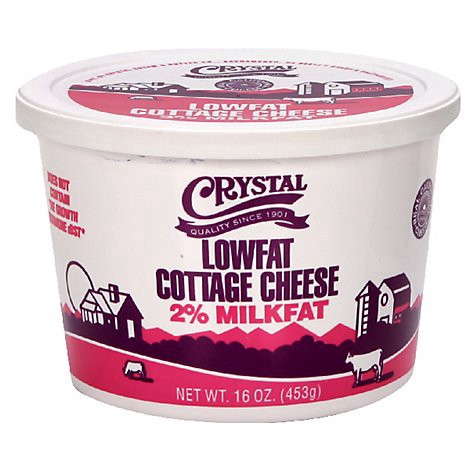 slide 1 of 1, Crystal Low Fat 1.5% Cottage Cheese - 16 Oz, 16 oz