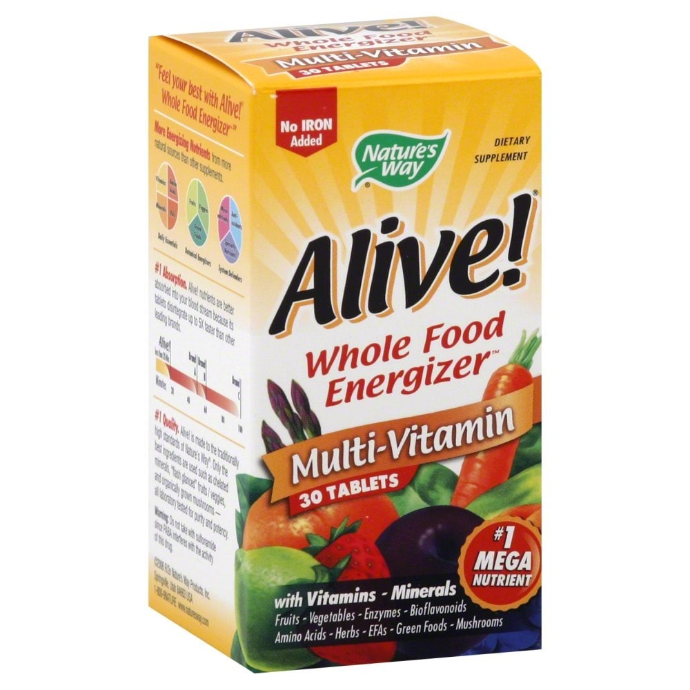 slide 1 of 1, Nature's Way Alive! Iron-Free Multivitamin, 30 ct