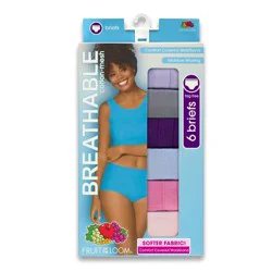Fruit of the Loom FOL 6PK BREATHABLE COTTON-MESH BRIEF 6DBCBF1 AST 9