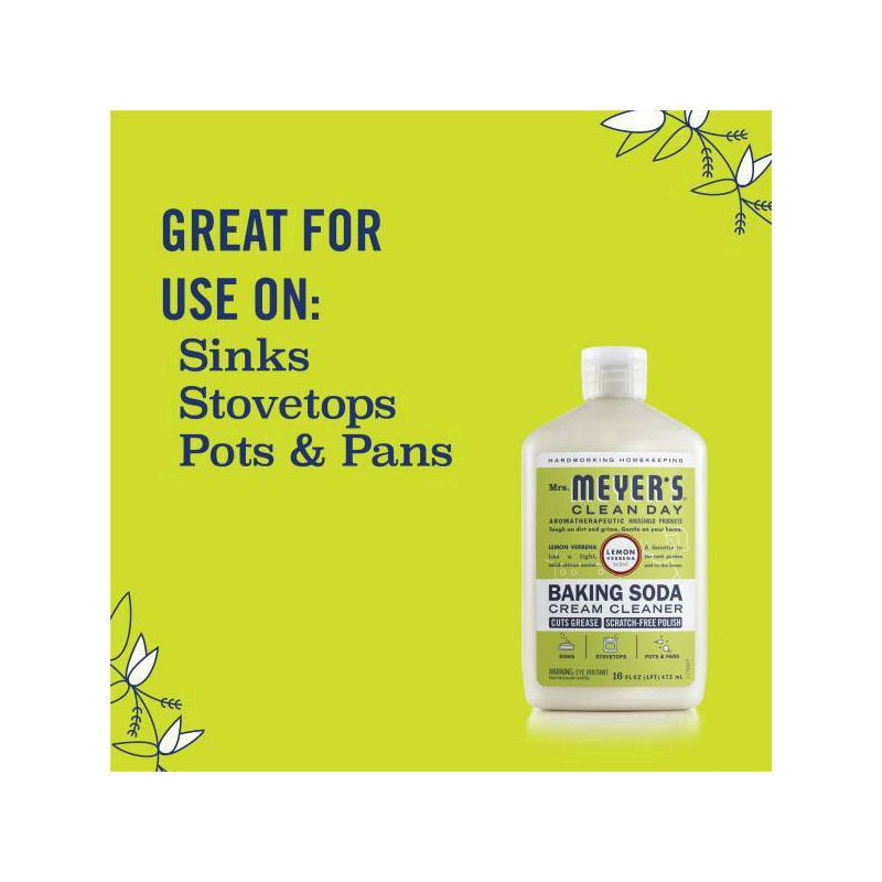 slide 3 of 6, Mrs. Meyer's Clean Day Lemon Verb Baking Soda Cream Cleaner - 16 fl oz, 16 fl oz