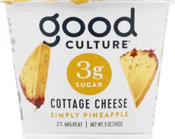 good culture 2% Milkfat Simply Pineapple Cottage Cheese - 5 oz