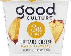 good culture 2% Milkfat Simply Pineapple Cottage Cheese - 5 oz