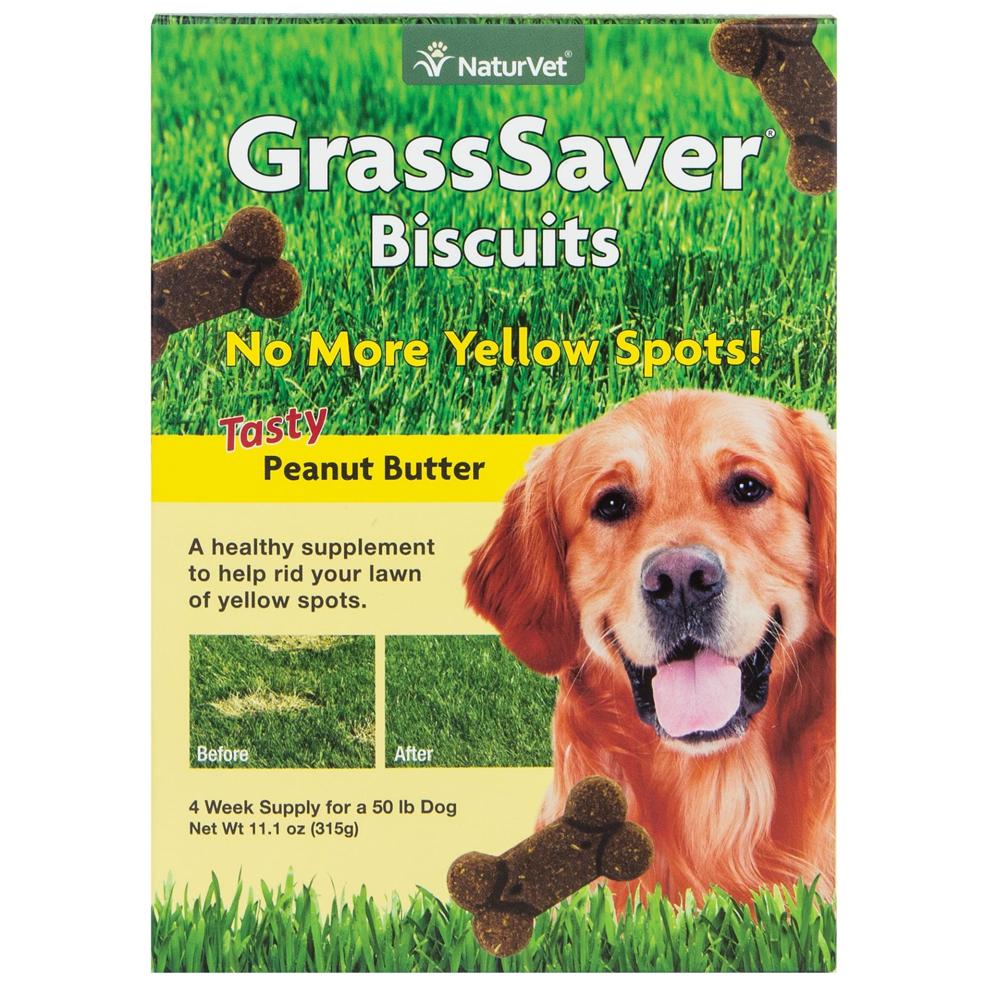 slide 1 of 1, NaturVet GrassSaver Dog Biscuits, 1 ct