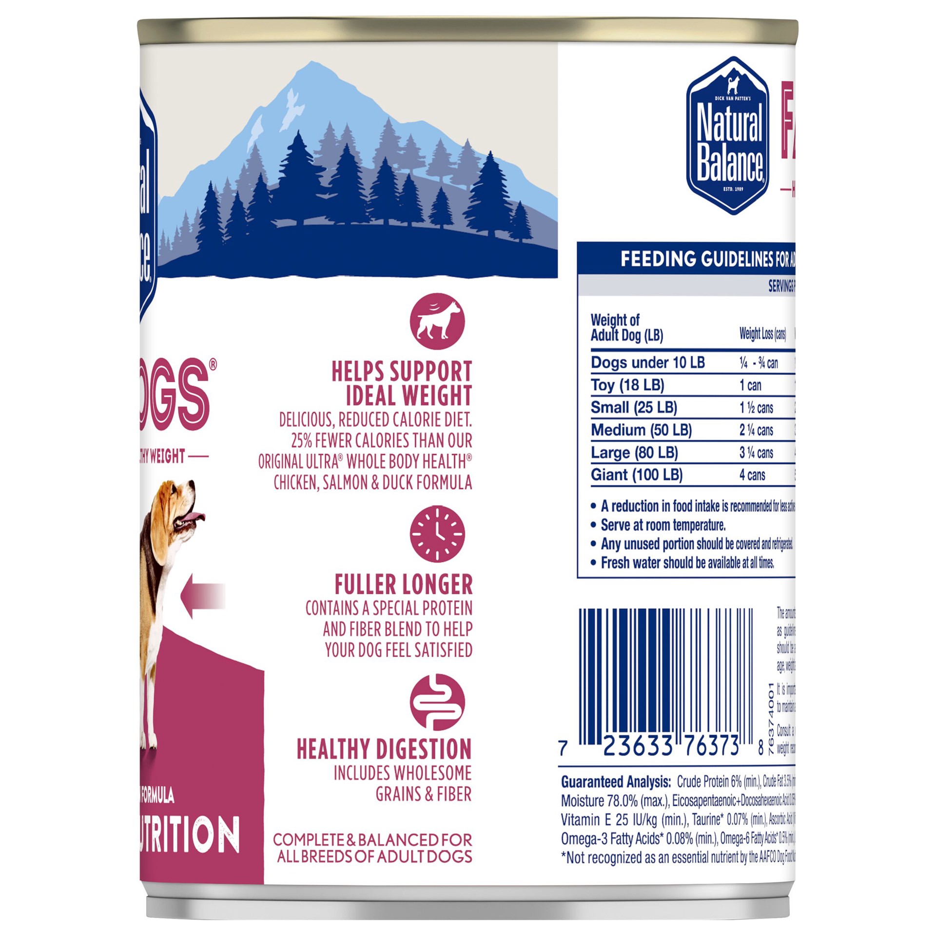 slide 5 of 5, Natural Balance Fat Dogs Targeted Nutrition Chicken & Salmon Formula, Wet Dog Food, 13oz, 13 oz