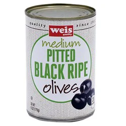 Weis Quality Medium Pitted Black Ripe Olives