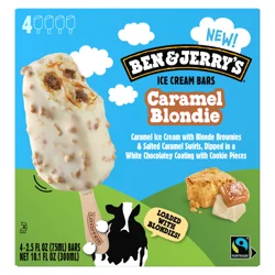 Ben & Jerry''s Caramel Blondie Ice Cream Bars 4 - 2.5 fl oz Bars