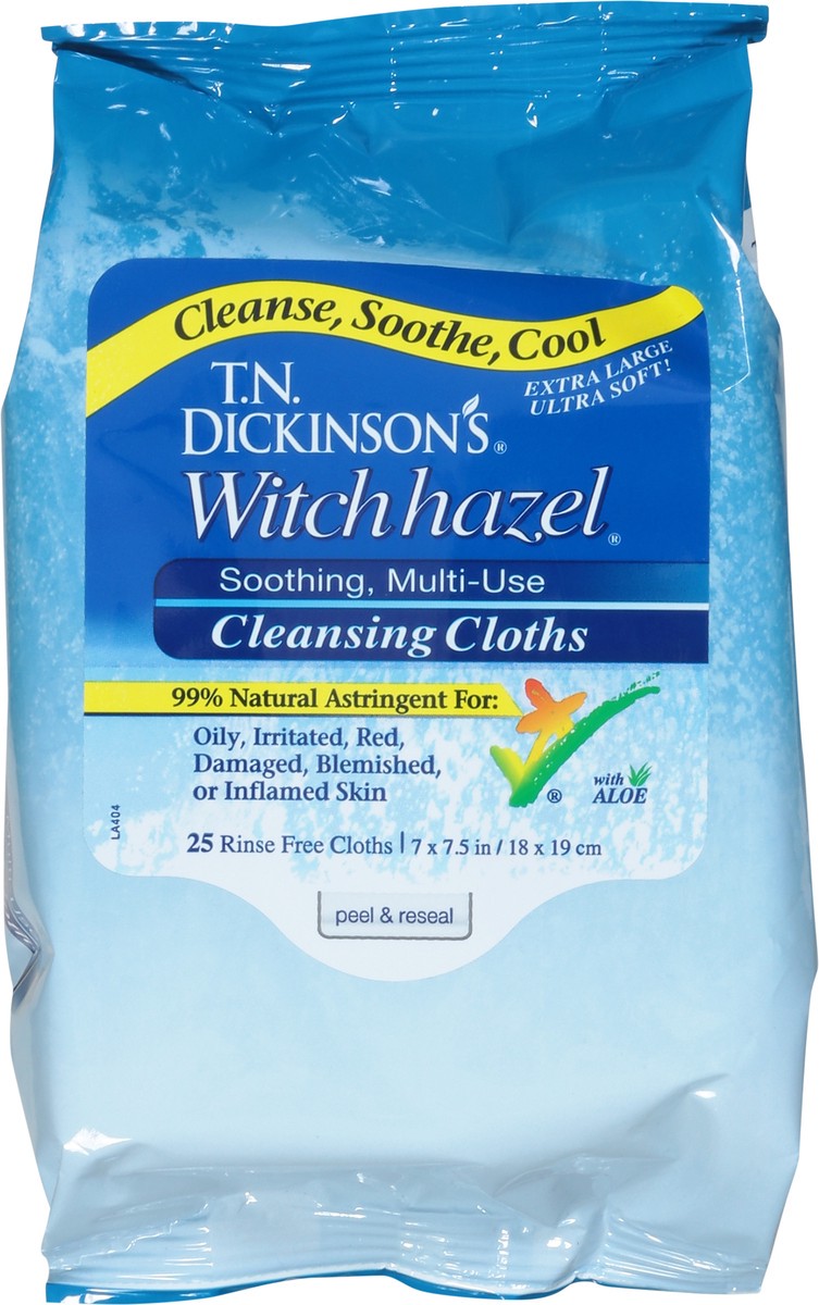 slide 6 of 9, T.N. Dickinson's Dickinson Cleansing Witch Hazel Cloths, 25 ct
