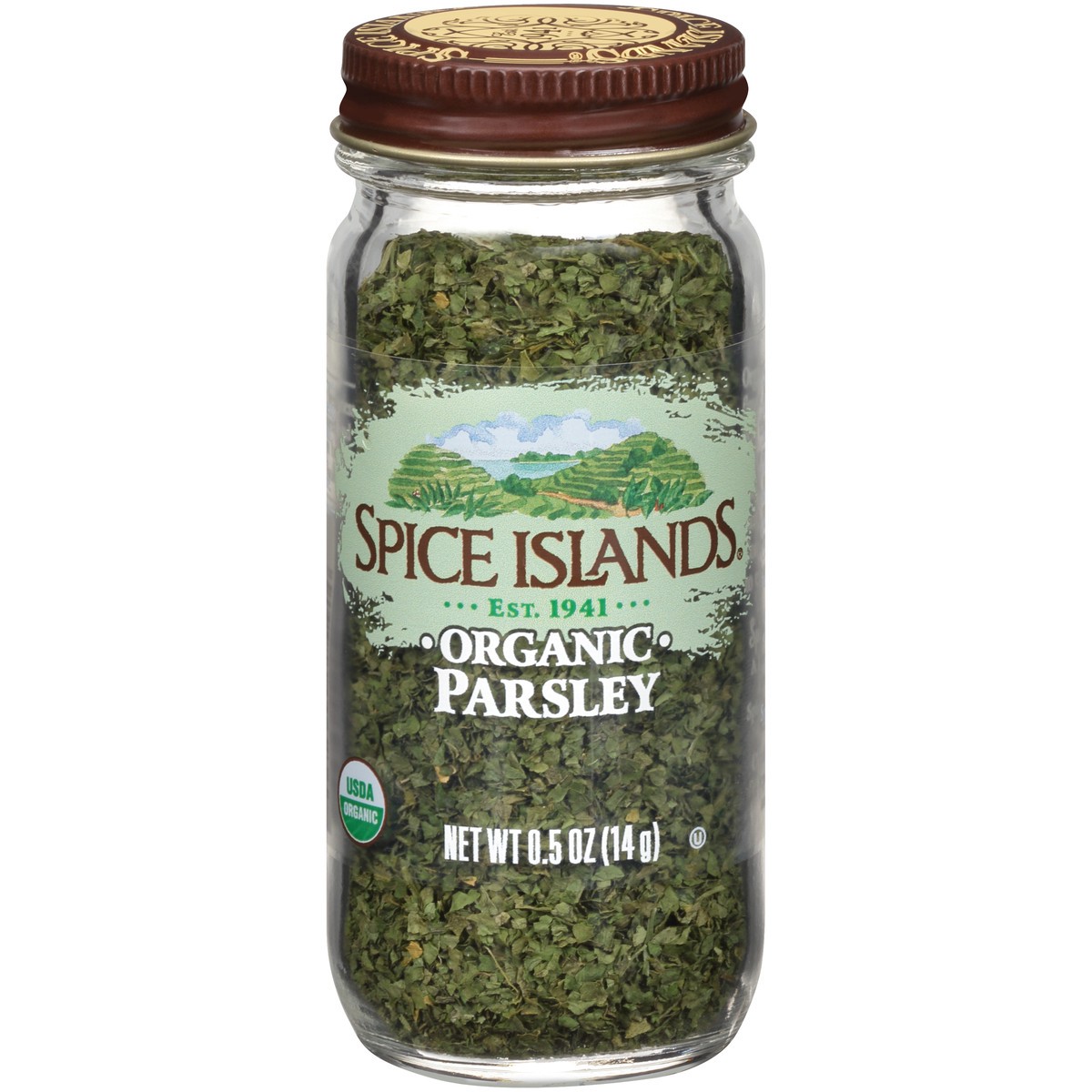 slide 1 of 7, Spice Islands Organic Parsley 0.5 oz. Jar, 0.5 oz