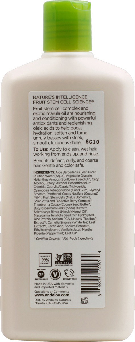 slide 4 of 7, Andalou Naturals Exotic Marula Oil Silky Smooth Conditioner, 11.5 fl oz