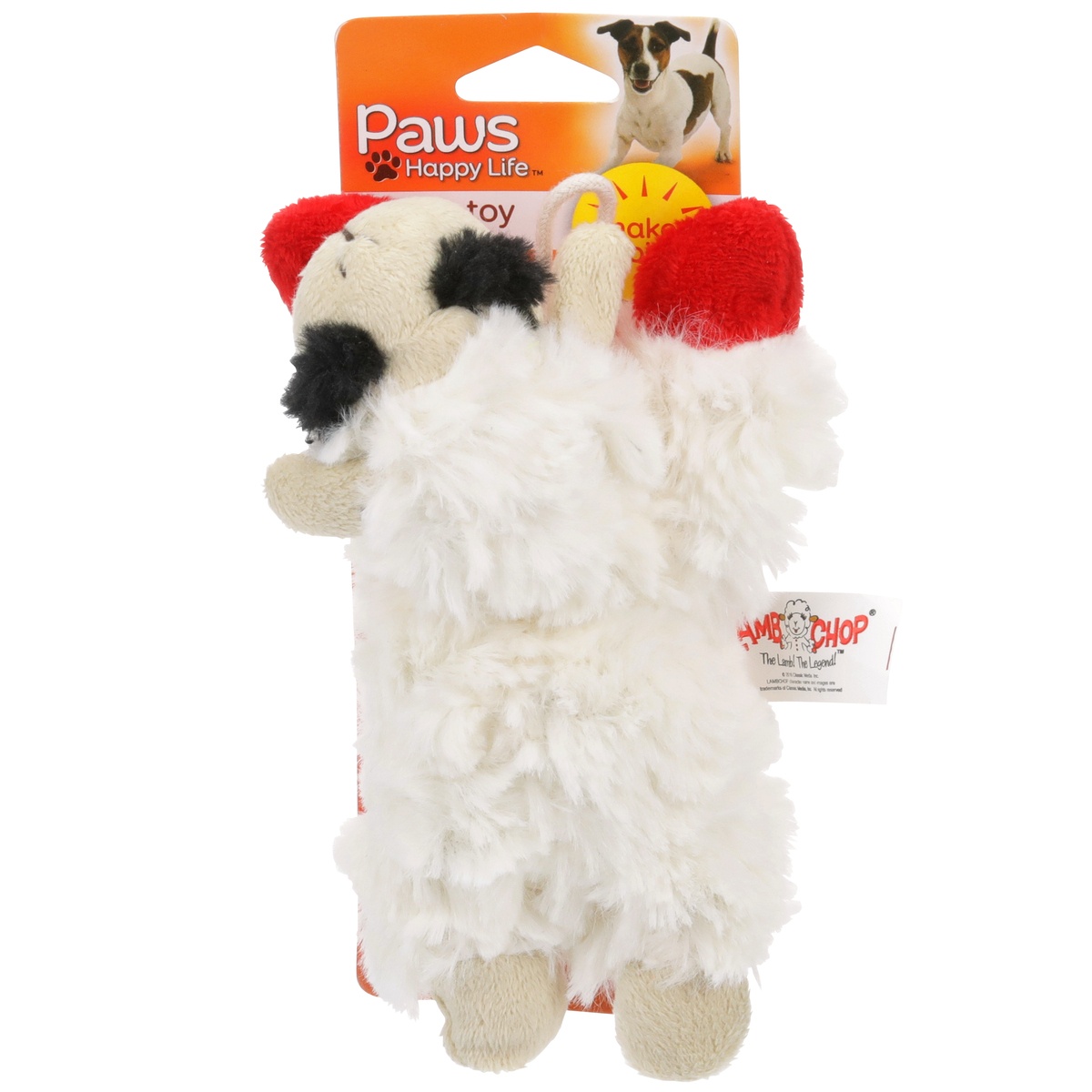 slide 1 of 1, Paws Happy Life Mini Lamb Chop Dog Toy, 1 ct