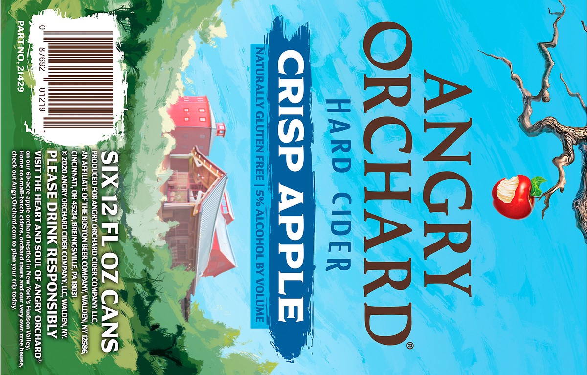 slide 4 of 8, Angry Orchard Hard Cider, Crisp Apple, 6 Pack, 6 ct