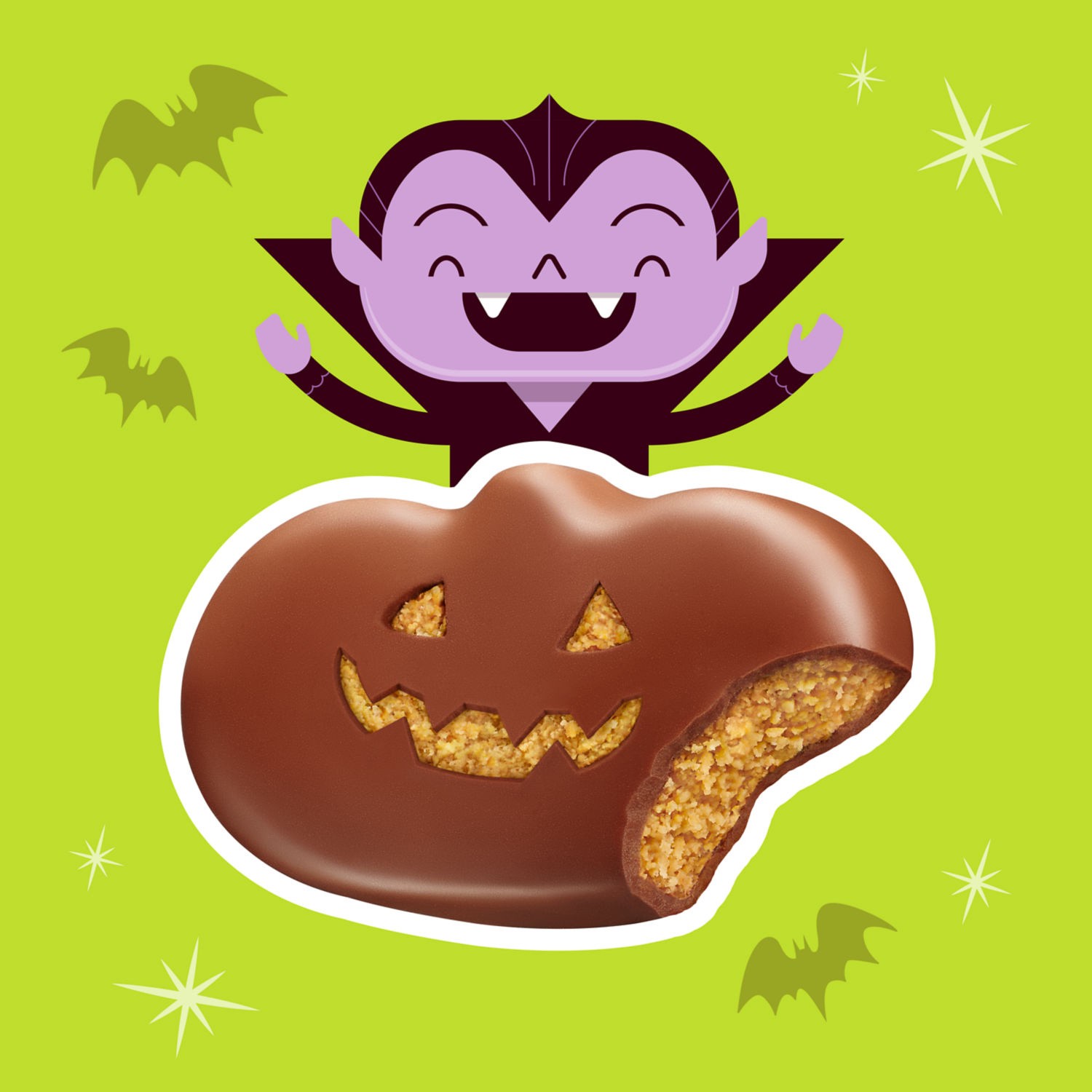 slide 3 of 9, REESE'S Milk Chocolate Peanut Butter Pumpkins, Halloween Candy Pack, 1.2 oz, 1.2 oz