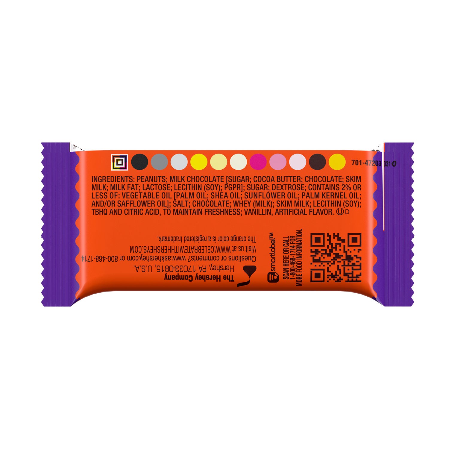 slide 7 of 9, REESE'S Milk Chocolate Peanut Butter Pumpkins, Halloween Candy Pack, 1.2 oz, 1.2 oz