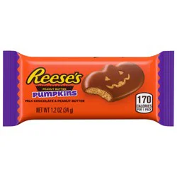 REESE'S Milk Chocolate Peanut Butter Pumpkins, Halloween Candy Pack, 1.2 oz