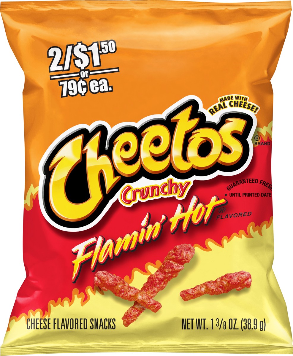 slide 4 of 5, Cheetos Crunchy Cheese Flavored Snacks Flamin' Hot 1 3/8 Oz, 1.38 oz