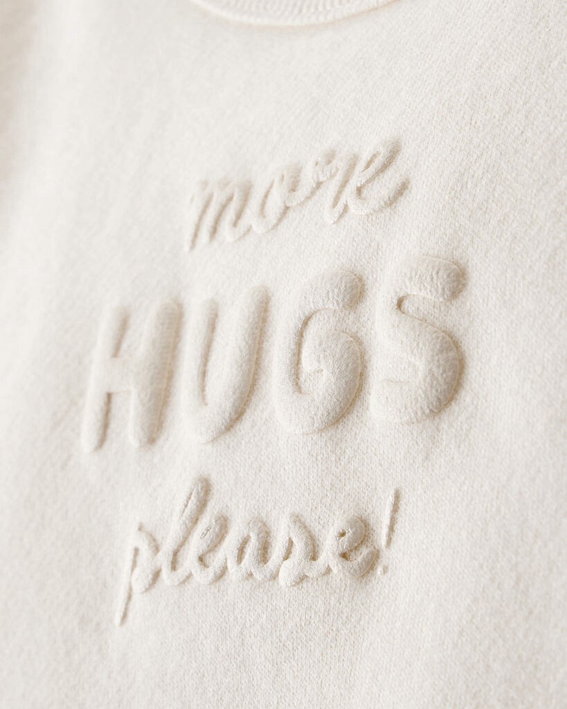 slide 3 of 3, Carter's Baby Girl Hugs Fleece Pullover Sweatshirt - Cream Cream 3M, 1 ct