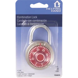 Helping Hand Combination Lock Zinc Plate