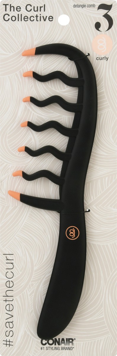 slide 7 of 9, Conair Curl Collective Curly Comb Black, 1 ct