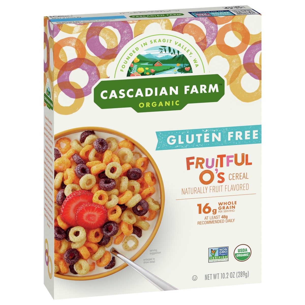 slide 9 of 9, Cascadian Farm Organic Fruitful O's Cereal, Gluten Free, 10.2 oz., 10.2 oz