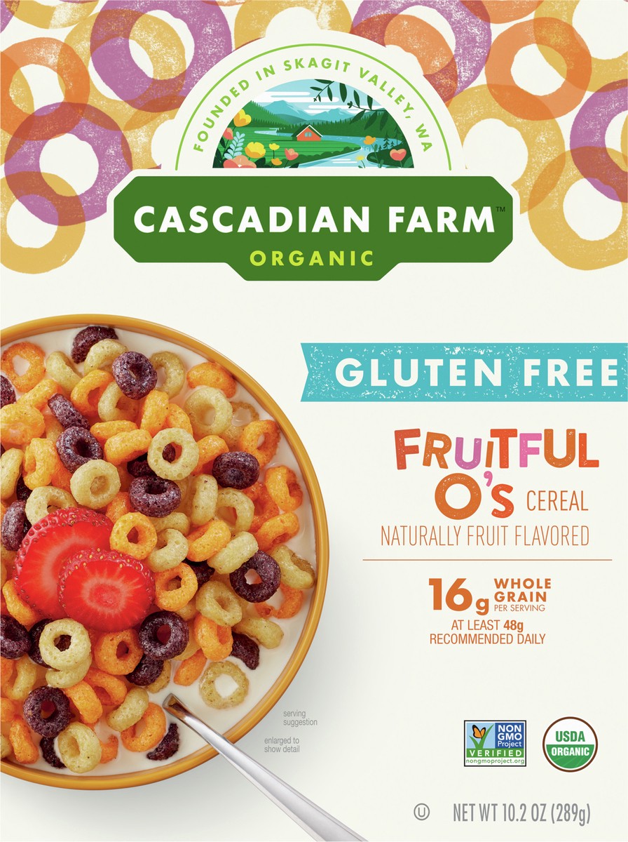 slide 5 of 9, Cascadian Farm Organic Fruitful O's Cereal, Gluten Free, 10.2 oz., 10.2 oz