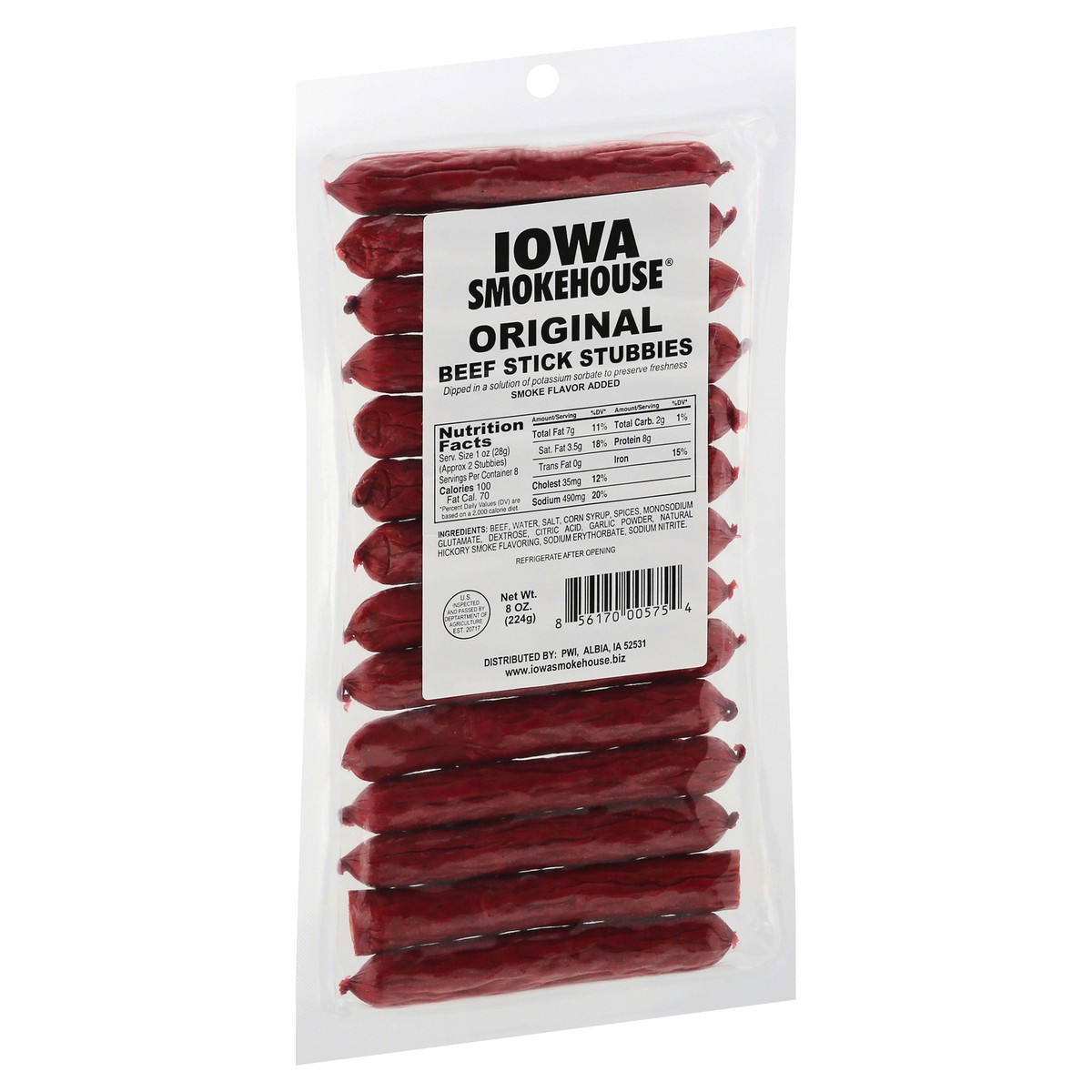 slide 4 of 12, Iowa Smokehouse Original Beef Stick Stubbies 8 oz, 8 oz