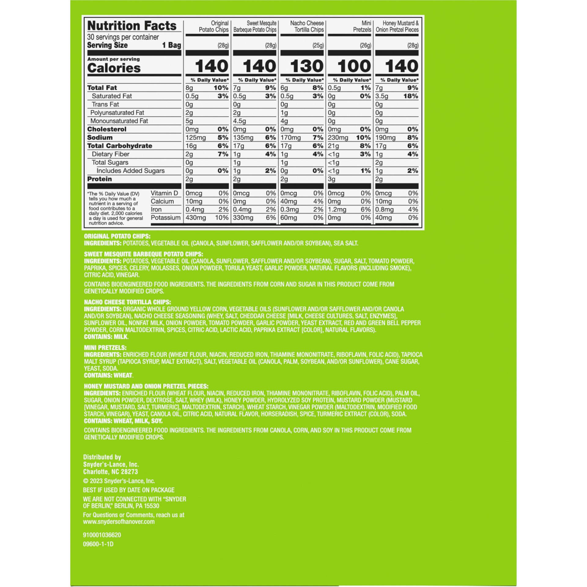 slide 3 of 6, Snyder's of Hanover Snacks Variety Pack, 28.700 oz